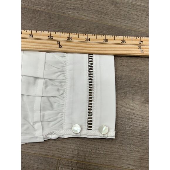 NWT Harshman Women's White Cotton Anemone Lace Eyelet-Trim Blouse Top Size S - Picture 13 of 13